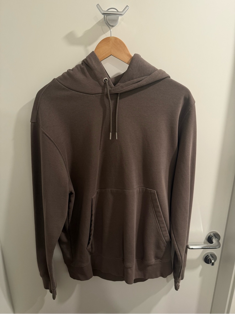 Mango Men's Chocolate Brown Pullover Hoodie